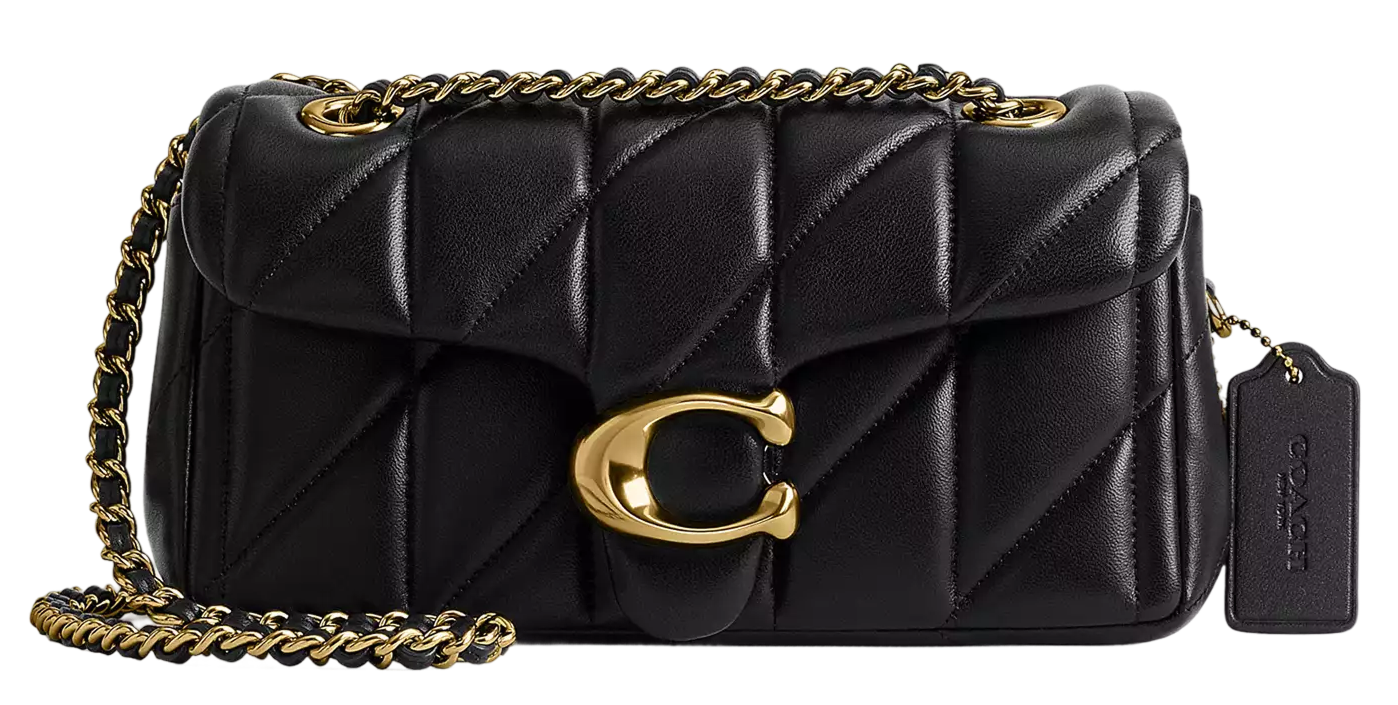 Coach Tabby bag in quilted black leather with signature hardware